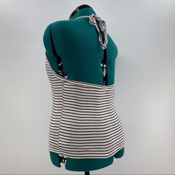 American Eagle Outfitters NWOT Striped Ribbed Knit Halter Top, Large - Picture 5 of 16